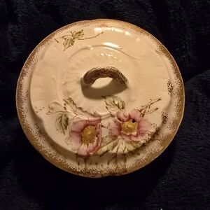 Vintage Gorgeous Warwick Handpainted Small Soup Bowl Tureen Crazing No Chips 6.5